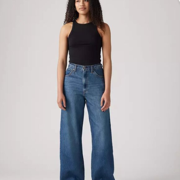 Levi’s 34x31 Cinch Baggy Blue Jeans Straight Leg - Picture 7 of 9